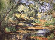 of the river through the woods Paul Cezanne